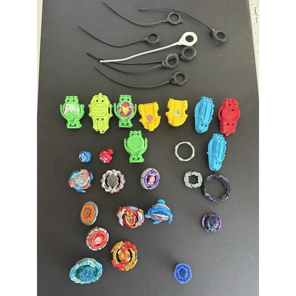 Beyblade Lot Assorted Tops Launchers Ripcords Parts Accessories Mixed Collection
